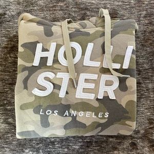 Green camouflage hoodie